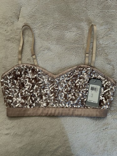 Guess gold sequin bralette - sequin,