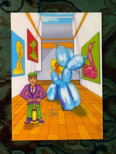 Jeff koons cartolina - koons, [cartolina