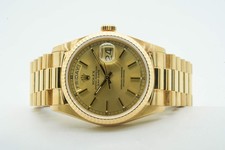 Rolex Day-Date 36 Yellow Gold 18K President Champagne 36mm Official Rolex Ser...