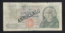 5000 LIRE COLOMBO 1° TIPO