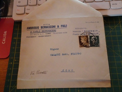 Storia postale busta con - postale,