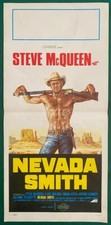 LOCANDINA ORIGINALE CINEMA NEVADA SMITH  STEVE McQUEEN  WESTERN CULT