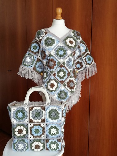 Poncho donna lana lavorazione