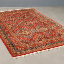 Tappeto Samarkanda Antico Cotone Lana Nodo Fine 240 x 148 cm Originale