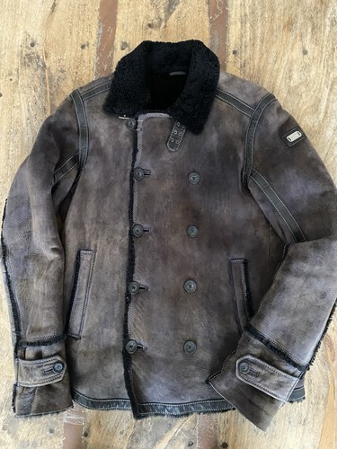 Shearling jacket leather - jacket,