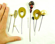 LOTTO DI VECCHI SPILLONI DA CAPPELLO DA SIGNORA FASHION VINTAGE 1920 CAPELLI