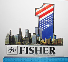 STICKER VINTAGE ADESIVO AUTOCOLLANT AUFKLEBER FISHER HIGH FIDELITY