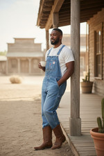 Salopette Levi's Workwear uomo grande lavaggio leggero denim bavaglino vestibilità rilassata westerncore