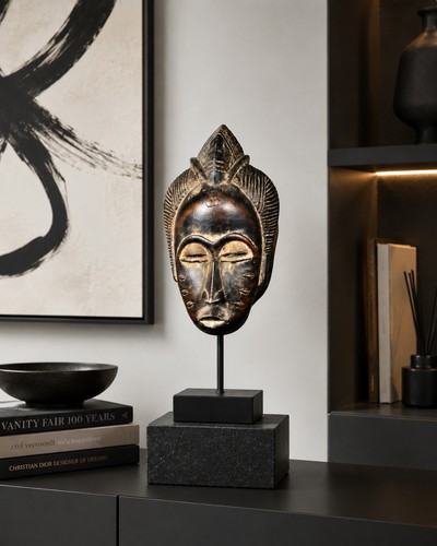 Maschera africana baule 40cm - baule,