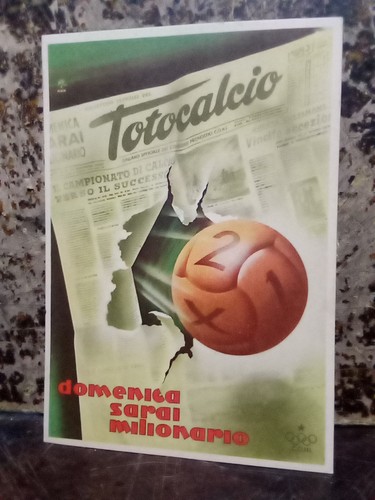 Vecchia cartolina totocalcio - vecchia,