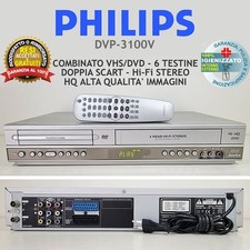 VIDEOREGISTRATORE COMBINATO DVD VHS PHILIPS DVP-3100V LETTORE CASSETTE VCR COMBO