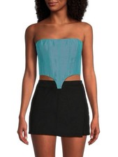 Top corsetto raso senza