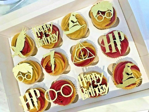 Topper per cupcake tema harry - topper,