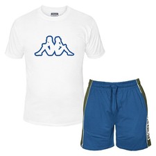 Completo Corto Uomo KAPPA Sportivo Cotone Jersey Pantaloncino Manica Corta