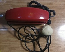 Telefono Fisso Face Standard Vintage a Disco Rotella Anni 60 70 80 Epoca Rosso