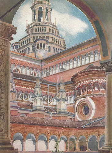 Stampa antica certosa - stampa, di