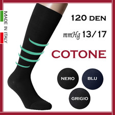 Gambaletti a Compressione Graduata Cotone Calze Elastiche Sanitarie Uomo Donna