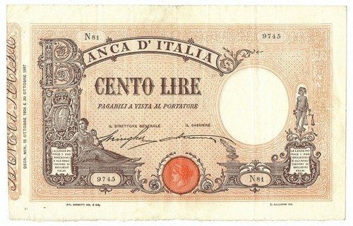100 lire barbetti grande - lire, b