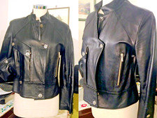 Vera Pelle Nappa Nero Giubbino made in Italy stilista Aurelio Aruli collection