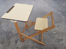 BANCO DA SCUOLA IN LEGNO PIEGHEVOLE MODERNARIATO ANNI 60' IN OTTIMO STATO