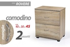 Comodino legno rovere con - comodino, in