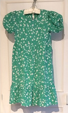 Abito floreale verde/bianco