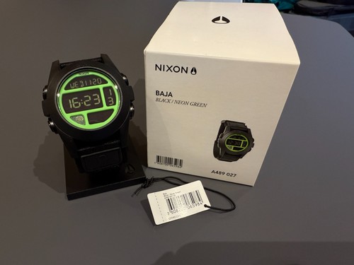 Nixon the baja nero verde - baja,, nero/verde