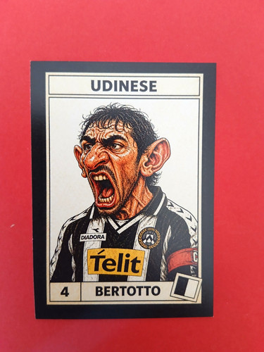 Figurina caricatura calciatori - figurina,