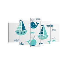 Quadro su Tela 160x85cm Balene