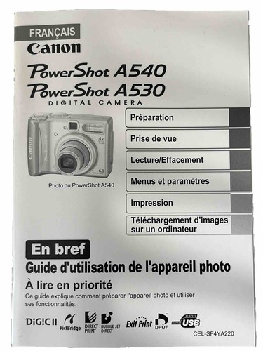Canon powershot a540 a530 - powershot,