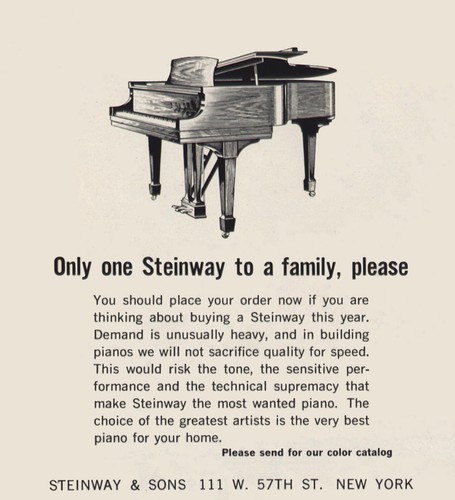 Pianoforte steinway 1963 solo - pianoforte, 1963: