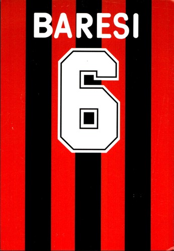 Cartolina calcio maglia milan - calcio,