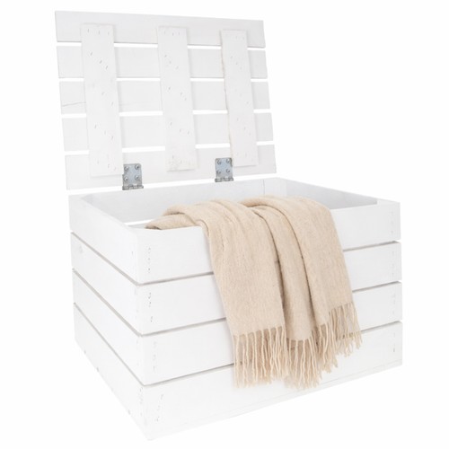 Cassapanca legno bianca - legno, con