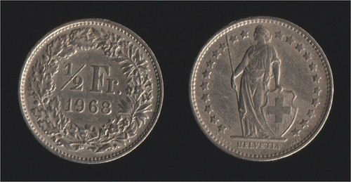 Svizzera half franc - franc, 1968