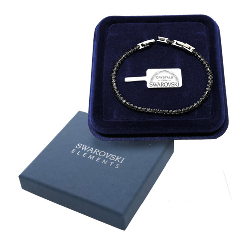 Bracciale tennis nero - bracciale,