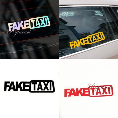 Fake taxi yellow sticker - taxi,