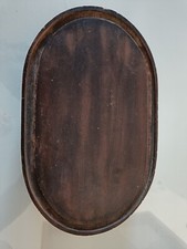 ANTICA BASE IN LEGNO CON PIEDINI PER CAMPANE IN VETRO, SANTI, MADONNE