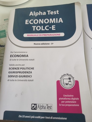 Alpha test economia tolc - economia, tolc-e