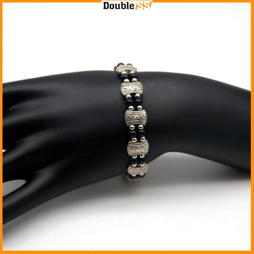 Bracciale tibetano nero - nero, da