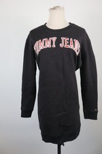 TOMMY HILFIGER JEANS VESTITO A FELPA DONNA TG XS ABITO WOMAN VINTAGE DRESS LOGO