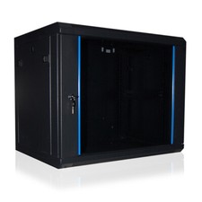 ARMADIO RACK 19'' 9 UNITA' NERO LAN GIA' MONTATO ASSEMBLATO PARETE PROFESISONALE