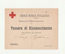 TESSERA DI RICONSCIMENTO CROCE