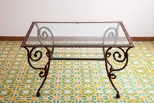 Tavolo Tavolino In Ferro Battuto Da Caffè Thè Balcone Giardino Salotto