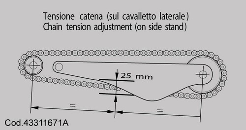 Adesivo tensione catena ducati - adesivo,