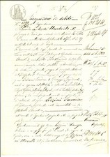 1878 CASTELVETRO Ricognizione debito Francesco LIZZINI verso Marcello COPERCINI
