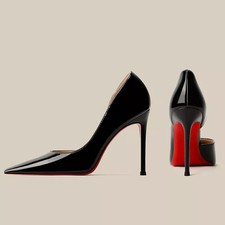 Decolte Nere Lucide A Punta Tacco A Spillo 10 Cm Vernice Eleganti CF48643