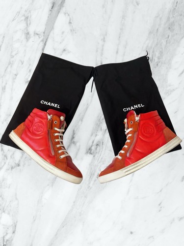 Chanel sneakers alte con zip - sneakers,