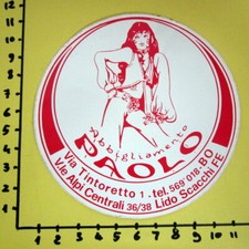 ABBIGLIAMENTO PAOLO LIDO SCACCHI FE  ADESIVO STICKER VINTAGE NEW ORIGINAL