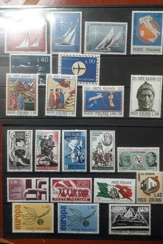1965 italia francobolli annata - italia,