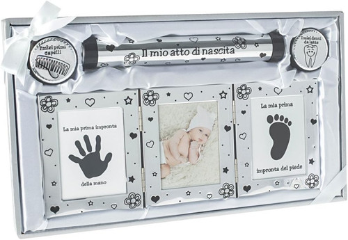 Set regalo neonato con cornice - set,